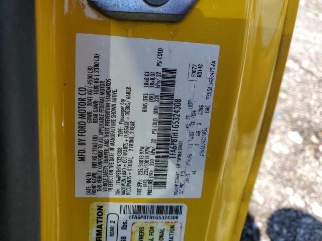 2016 Ford Mustang VIN: 1FA6P8TH1G5324308 Lot: 53990834