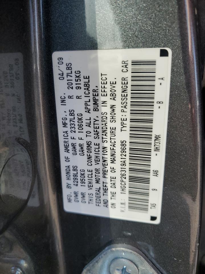 1HGCP26319A129685 2009 Honda Accord Lx