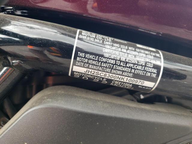 2022 HONDA CMX1100 A JH2SC8300NK100970