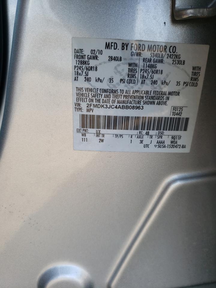 2FMDK3JC4ABB08963 2010 Ford Edge Sel