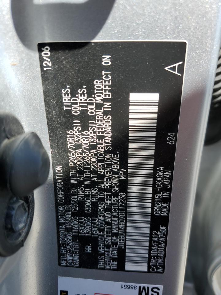 JTEBU14R070117238 2007 Toyota 4Runner Sr5