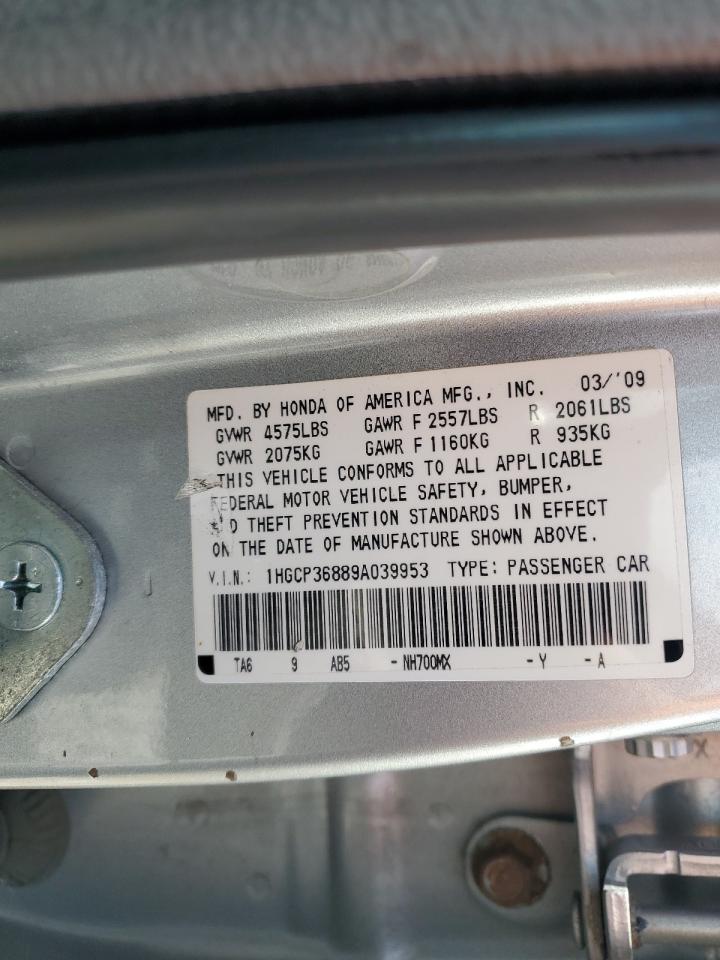 1HGCP36889A039953 2009 Honda Accord Exl