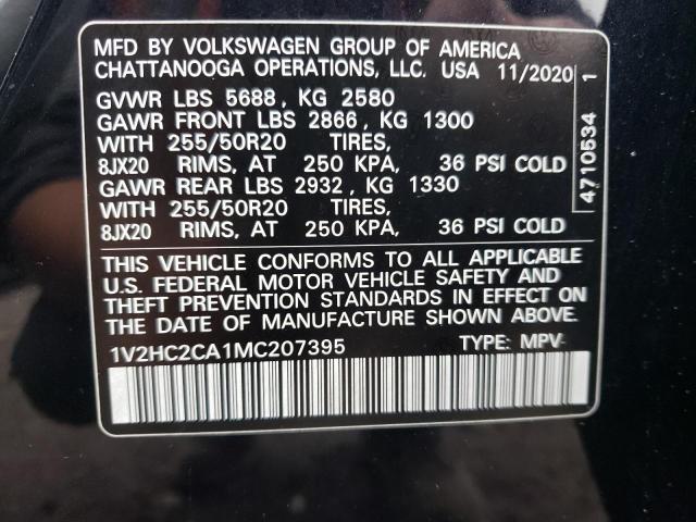 2021 Volkswagen Atlas Cross Sport Se VIN: 1V2HC2CA1MC207395 Lot: 54467074