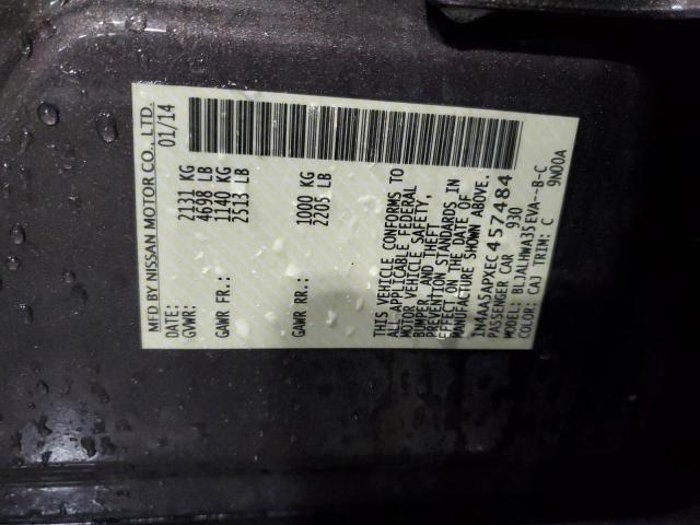 2014 Nissan Maxima S VIN: 1N4AA5APXEC457484 Lot: 54978884