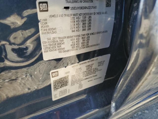 2022 Chevrolet Silverado Ltd K1500 Lt VIN: 1GCUYDED8NZ217540 Lot: 54207114