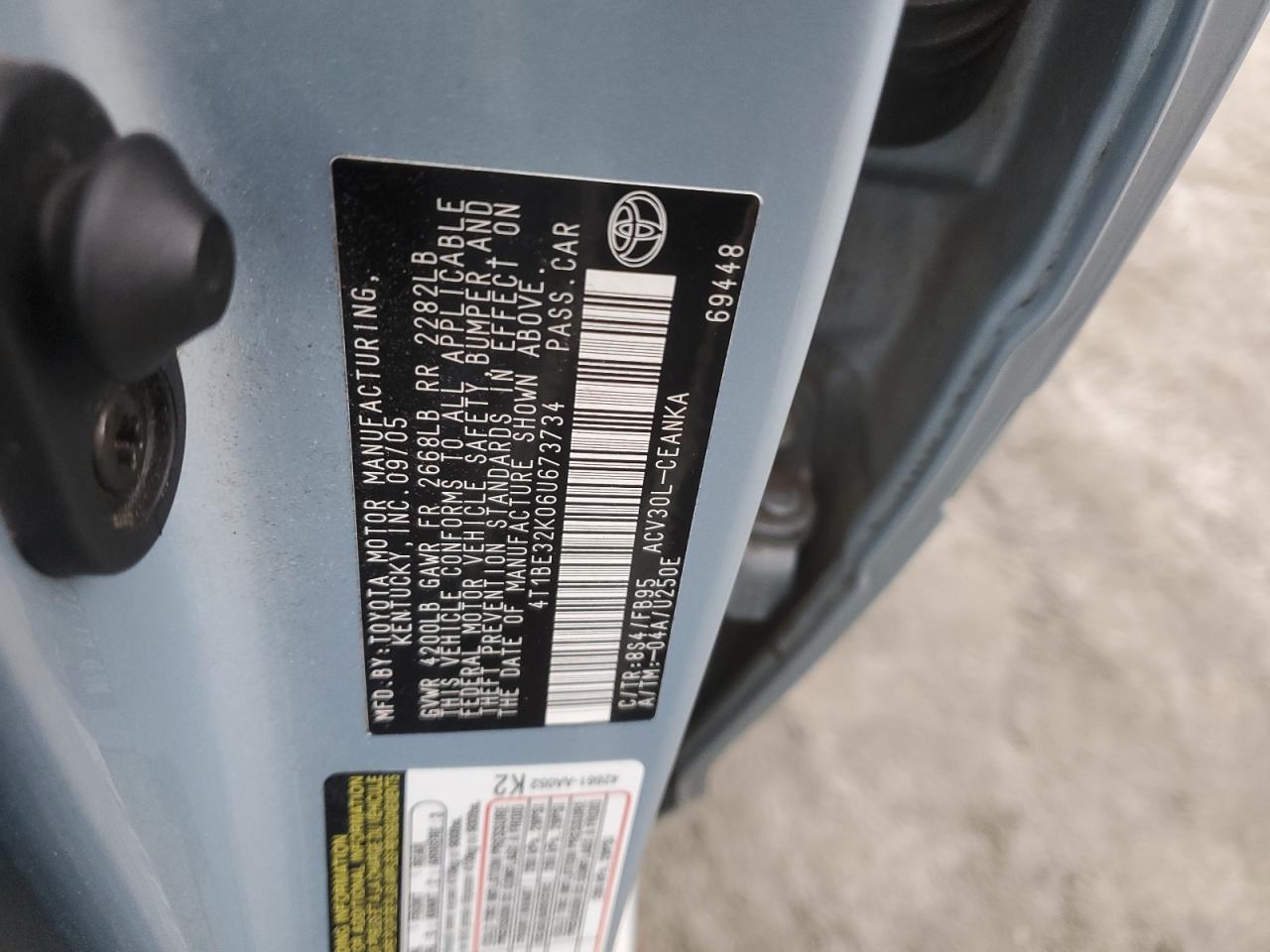 4T1BE32K06U673734 2006 Toyota Camry Le