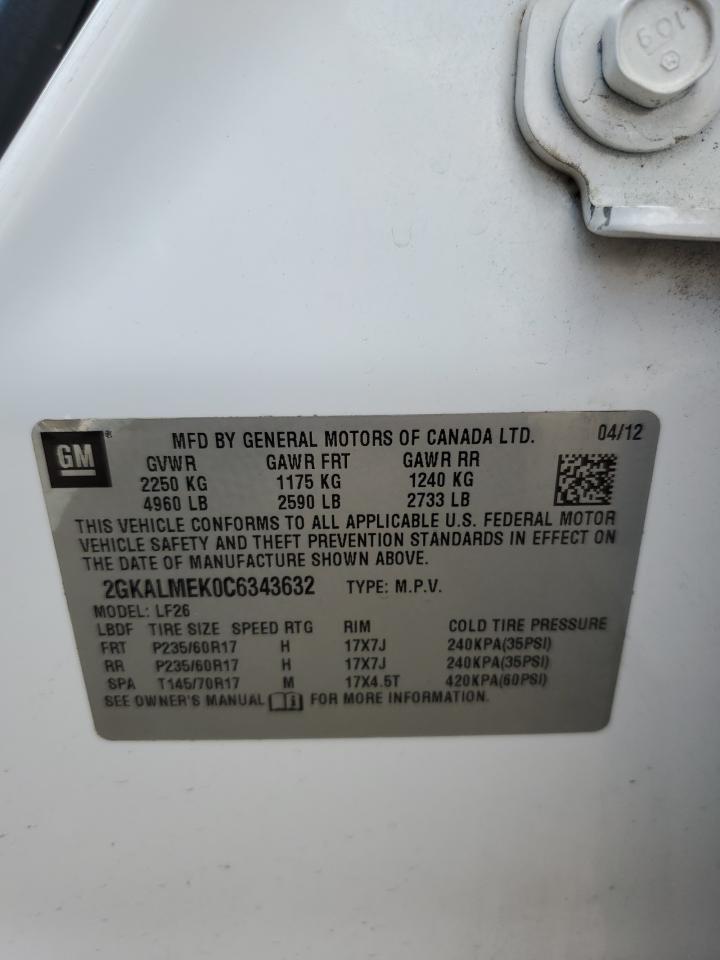 2GKALMEK0C6343632 2012 GMC Terrain Sle