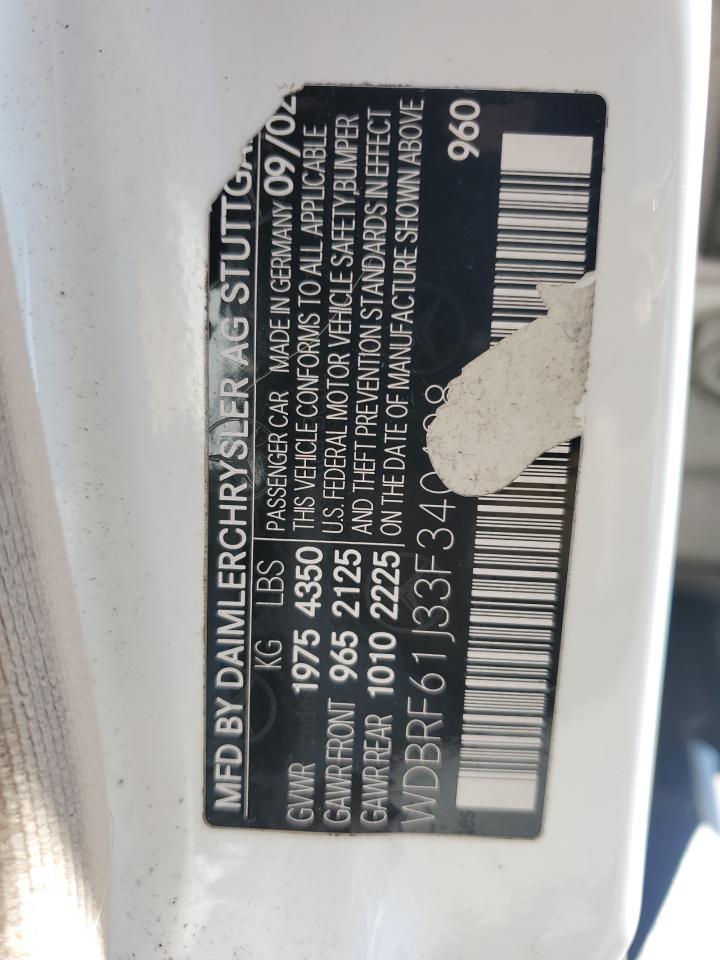 WDBRF61J33F340498 2003 Mercedes-Benz C 240