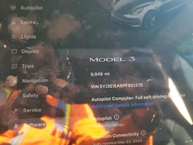 2023 Tesla Model 3 VIN: 5YJ3E1EA6PF651375 Lot: 53922954