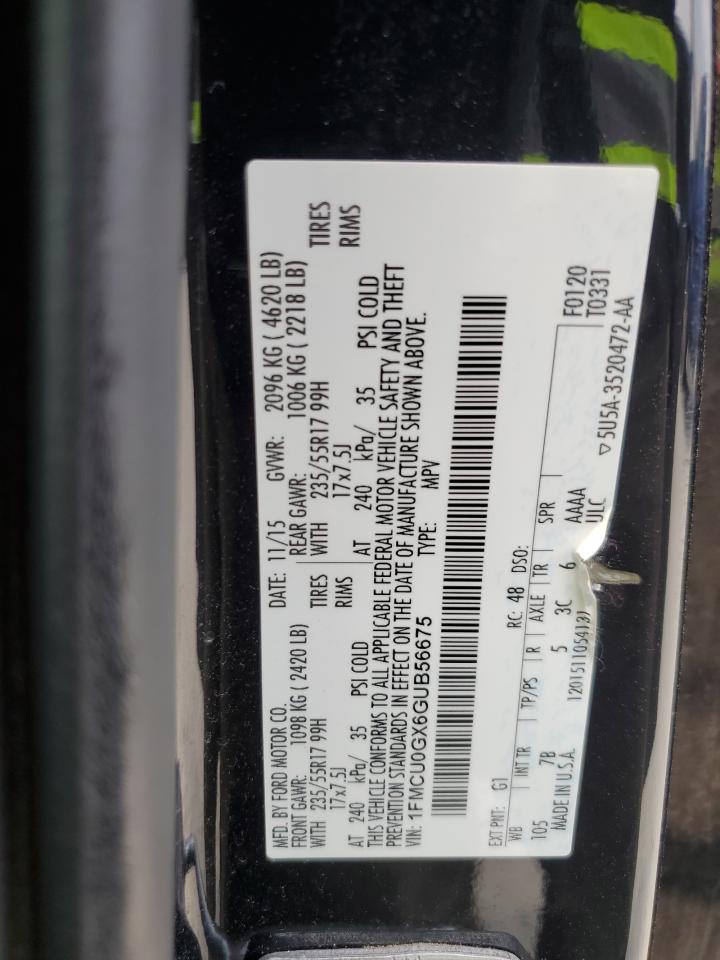 1FMCU0GX6GUB56675 2016 Ford Escape Se