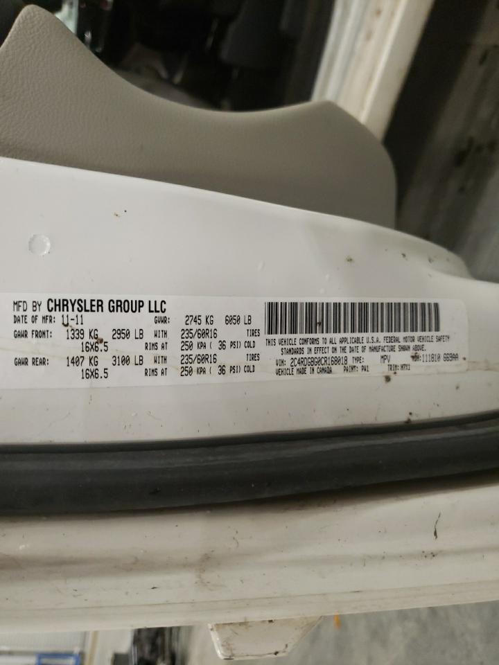 2C4RDGBG0CR168018 2012 Dodge Grand Caravan Se