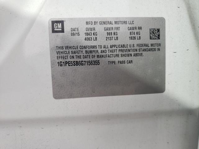 2016 Chevrolet Cruze Limited Lt VIN: 1G1PE5SB6G7156355 Lot: 55675904