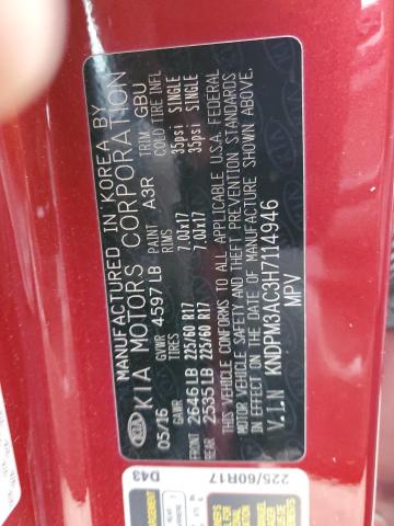 2017 KIA SPORTAGE L - KNDPM3AC3H7114946