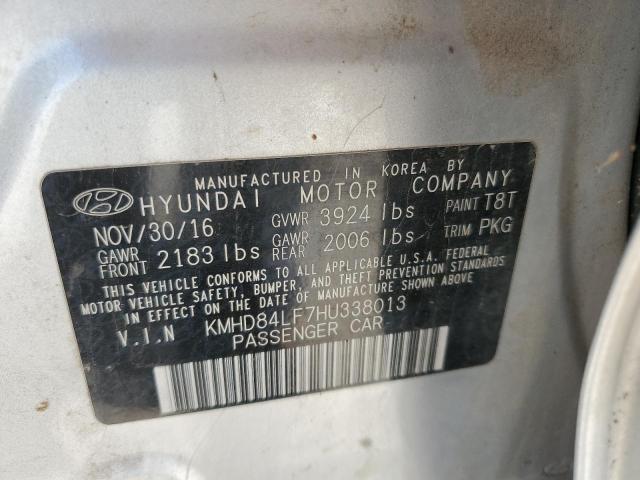 2017 HYUNDAI ELANTRA SE KMHD84LF7HU338013