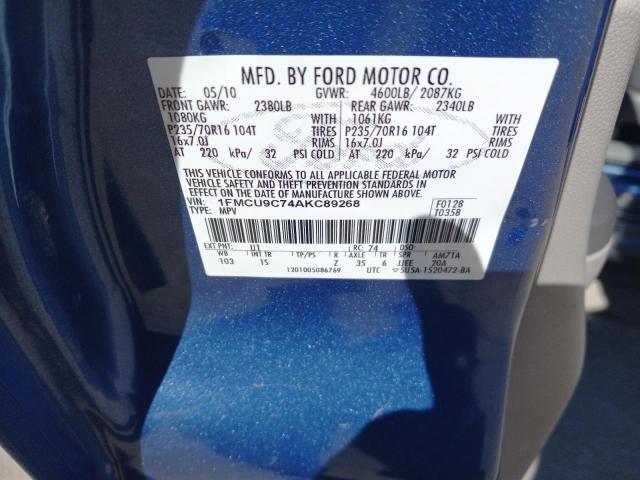 1FMCU9C74AKC89268 2010 Ford Escape Xls