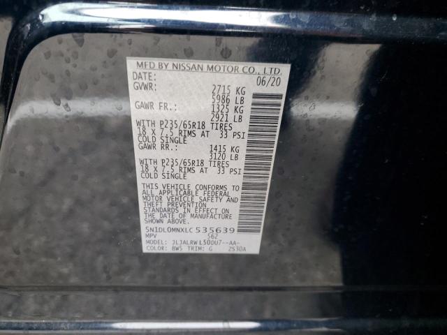 2020 Infiniti Qx60 Luxe VIN: 5N1DL0MNXLC535639 Lot: 55916524