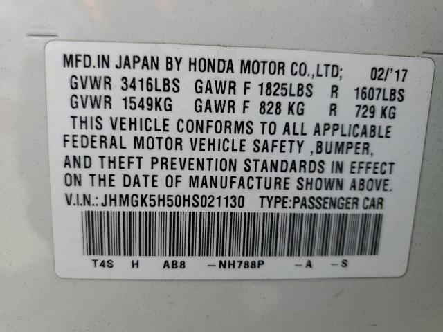 2017 Honda Fit Lx VIN: JHMGK5H50HS021130 Lot: 53890894