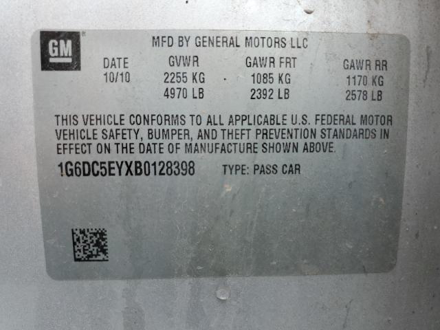 2011 Cadillac Cts VIN: 1G6DC5EYXB0128398 Lot: 55645024