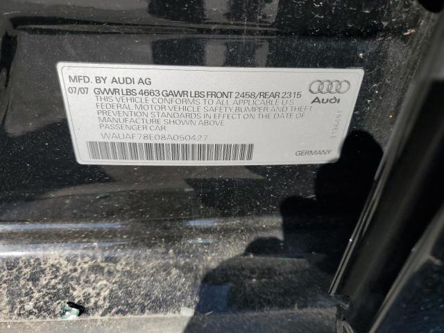 2008 Audi A4 2.0T VIN: WAUAF78E08A050427 Lot: 54615594