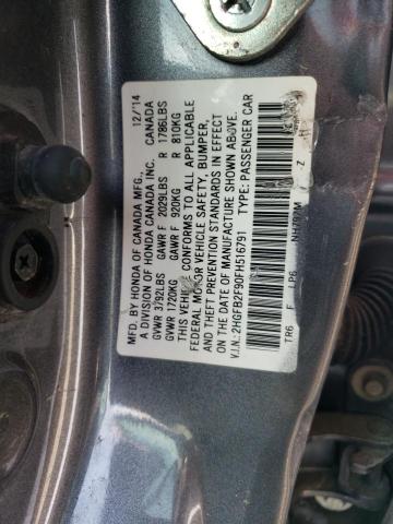 2015 HONDA CIVIC EXL - 2HGFB2F90FH516791