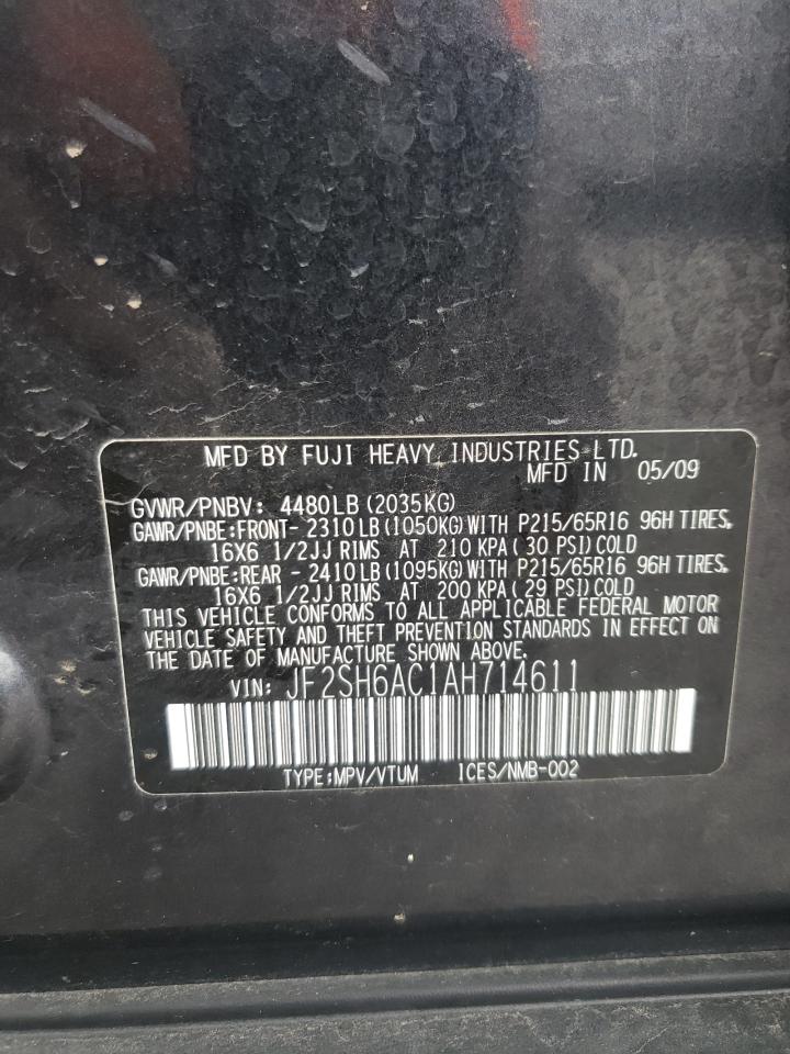 JF2SH6AC1AH714611 2010 Subaru Forester 2.5X