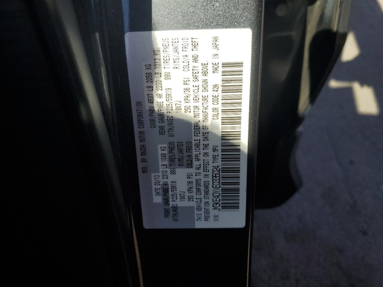 JM3KE4DYXE0335024 2014 Mazda Cx-5 Gt