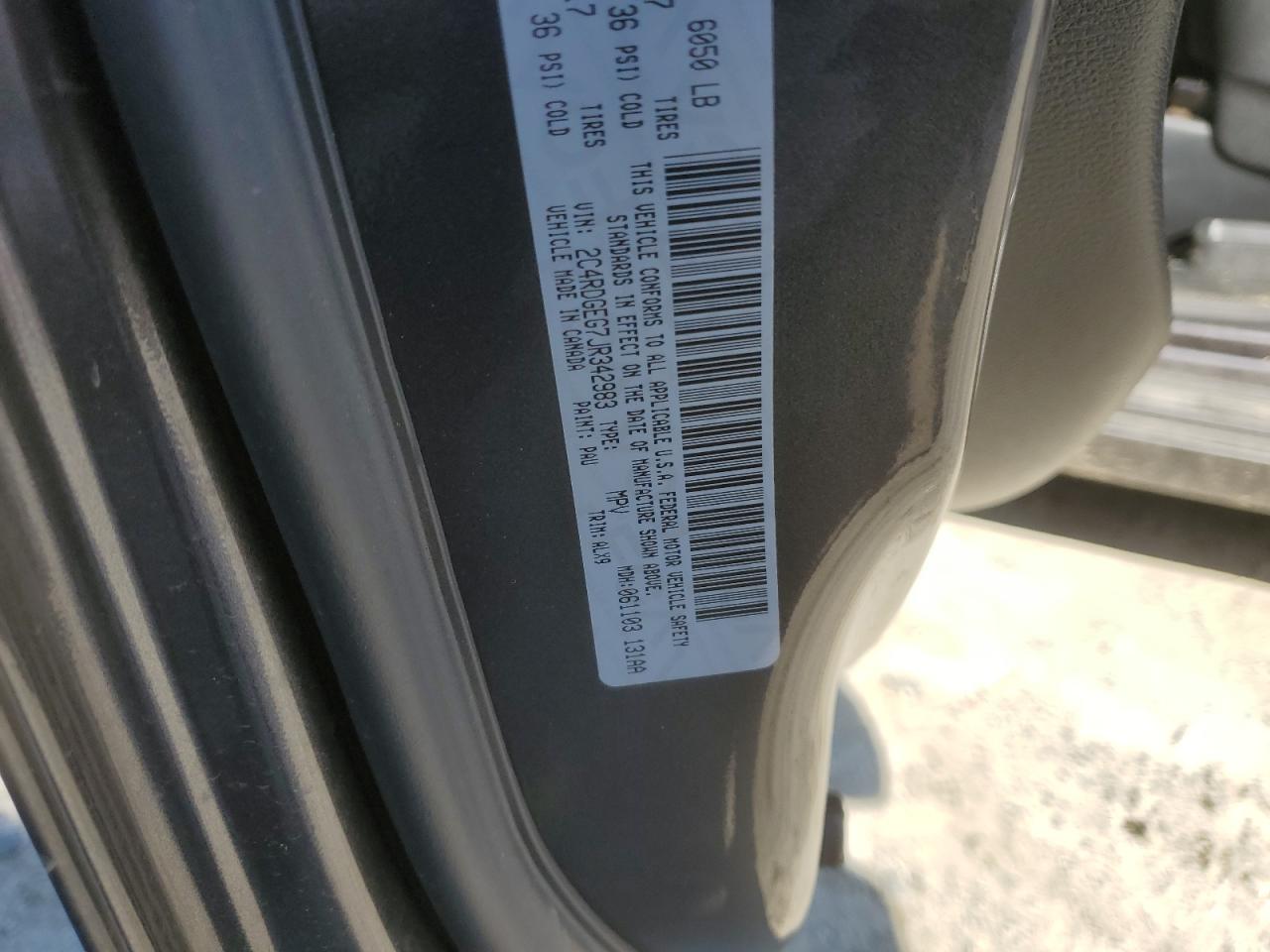 2C4RDGEG7JR342983 2018 Dodge Grand Caravan Gt