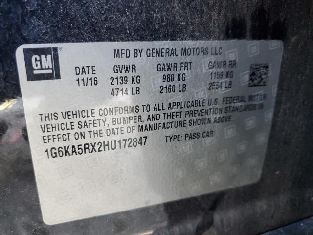 2017 Cadillac Ct6 VIN: 1G6KA5RX2HU172847 Lot: 55554694