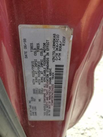 1998 Toyota Tacoma Xtracab VIN: 4TAWN72N7WZ154220 Lot: 55865424