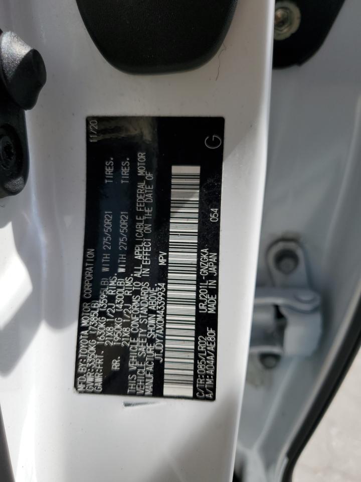 JTJDY7AX0M4339934 2021 Lexus Lx 570