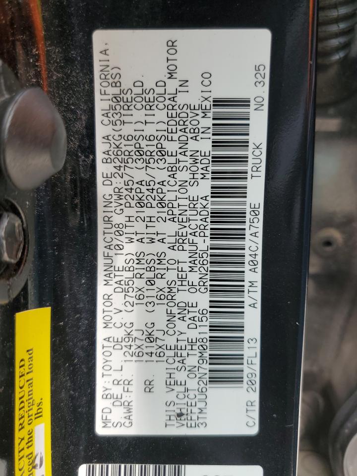 3TMJU62N79M081156 2009 Toyota Tacoma Double Cab Prerunner