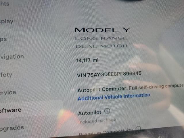 VIN 7SAYGDEE8PF896945 2023 Tesla MODEL Y no.9