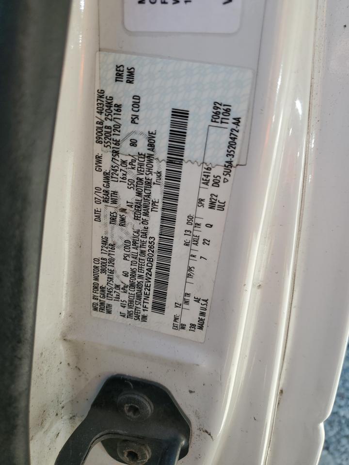 1FTNE2EW2ADB02653 2010 Ford Econoline E250 Van