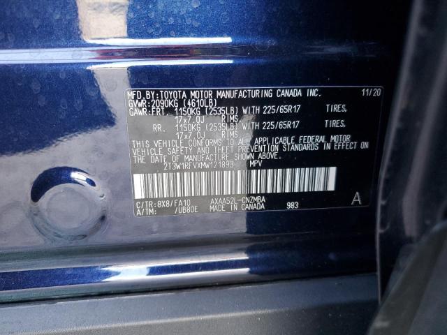 2021 Toyota Rav4 Xle VIN: 2T3W1RFVXMW121893 Lot: 56113014