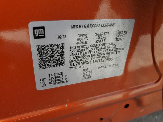 2023 Chevrolet Trailblazer Activ VIN: KL79MSSL1PB129505 Lot: 55214224