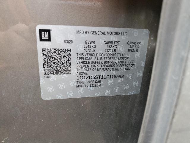 2020 Chevrolet Malibu Lt VIN: 1G1ZD5ST1LF118598 Lot: 54046264