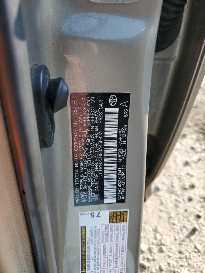 JTDKB20U883438423 2008 Toyota Prius