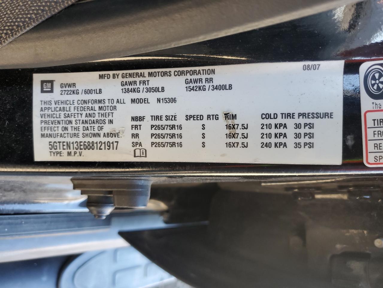 5GTEN13E688121917 2008 Hummer H3