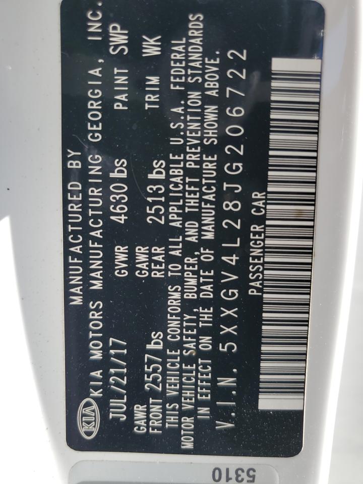 5XXGV4L28JG206722 2018 Kia Optima Sxl