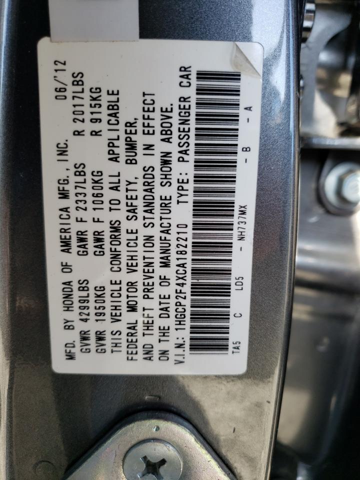 1HGCP2F4XCA182210 2012 Honda Accord Lxp