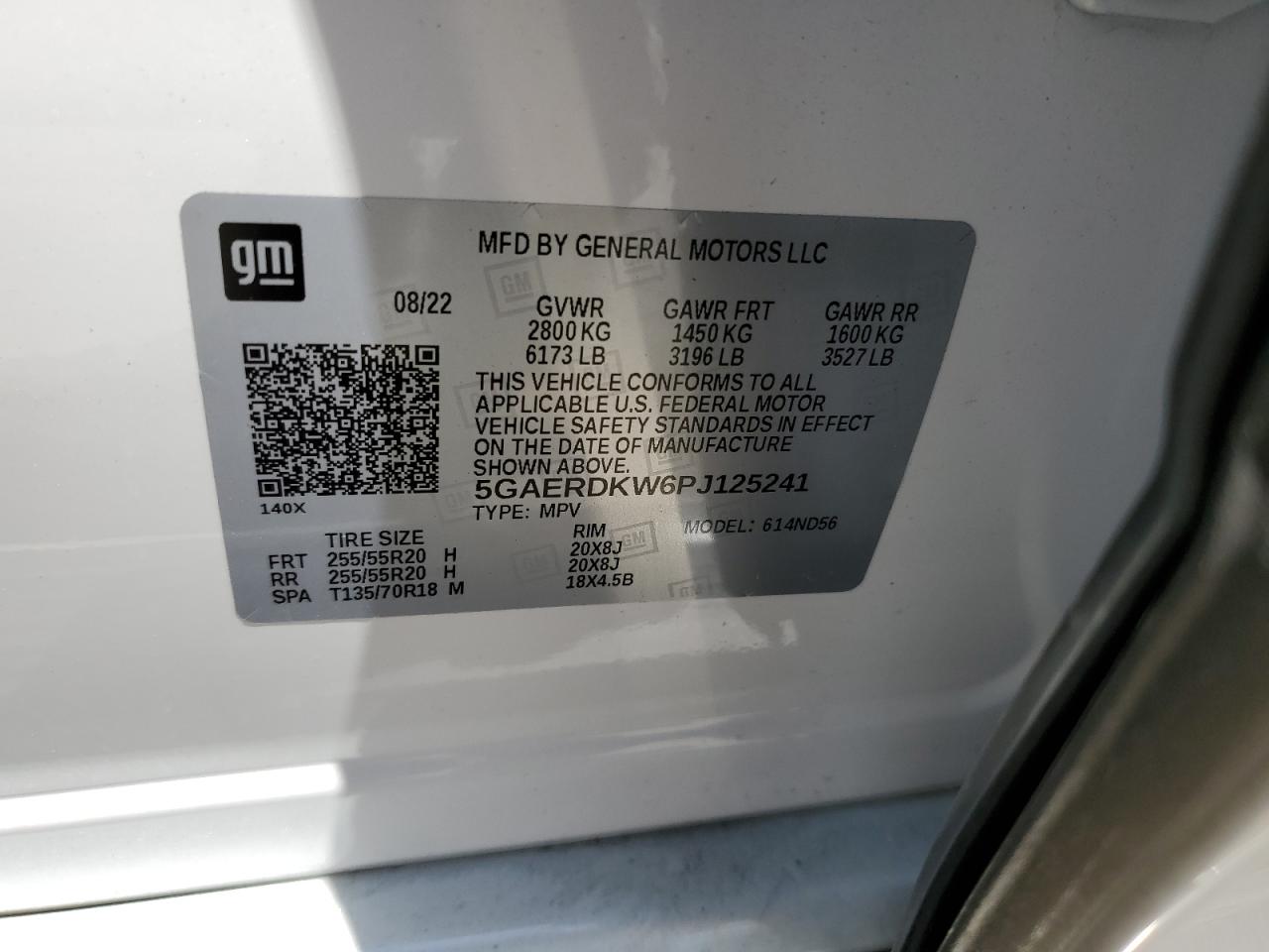 5GAERDKW6PJ125241 2023 Buick Enclave Avenir