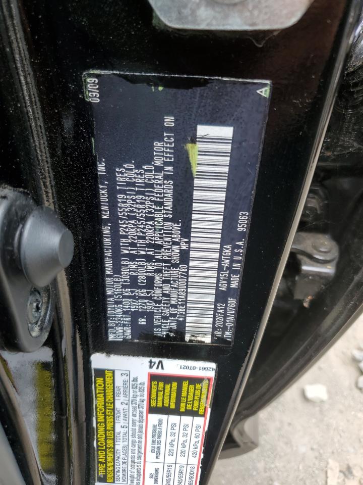 4T3BE11A89U007780 2009 Toyota Venza