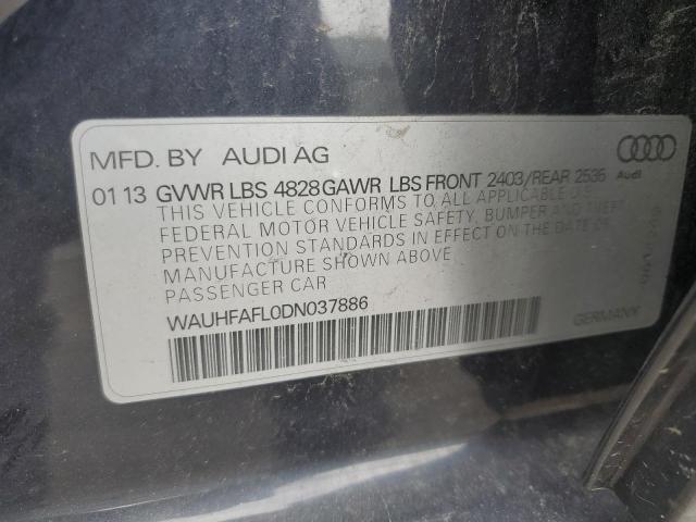 2013 Audi A4 Premium Plus VIN: WAUHFAFL0DN037886 Lot: 55174454