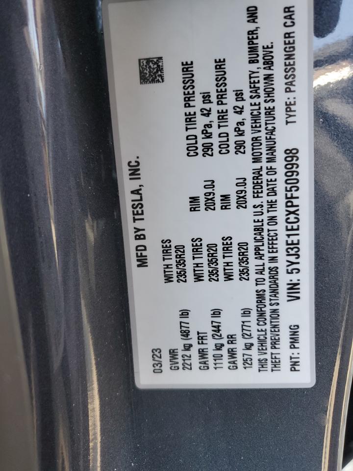 5YJ3E1ECXPF509998 2023 Tesla Model 3