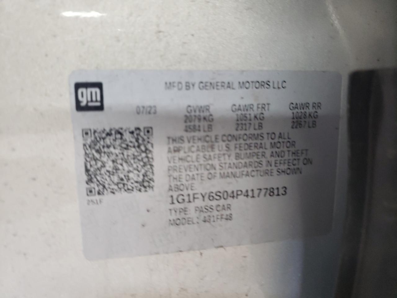 1G1FY6S04P4177813 2023 Chevrolet Bolt Euv Lt