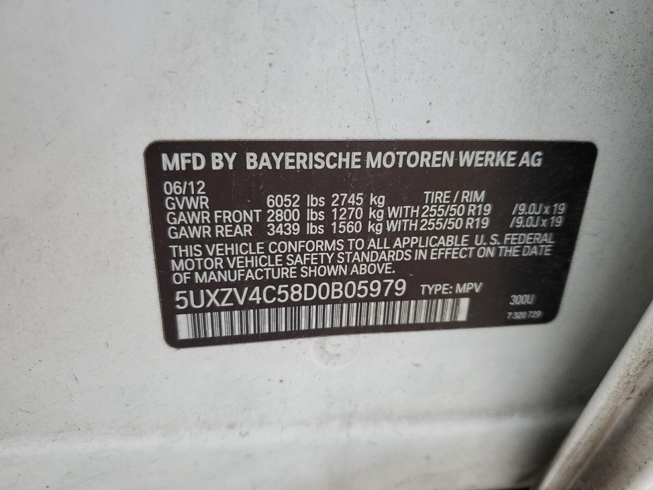 5UXZV4C58D0B05979 2013 BMW X5 xDrive35I