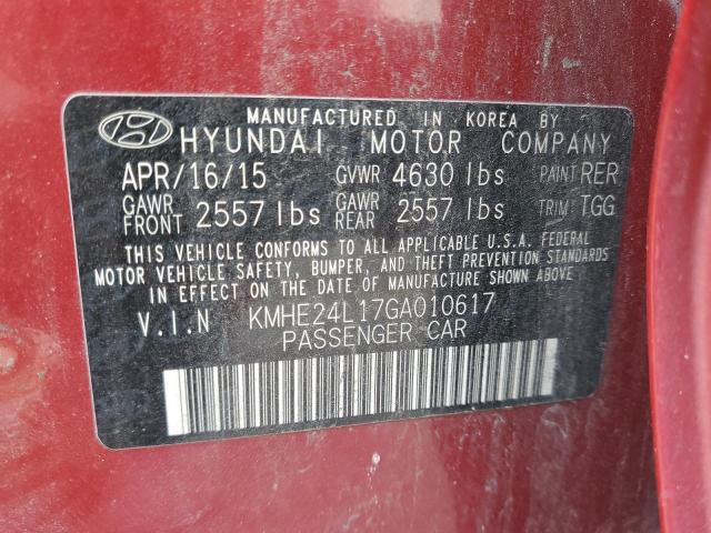 2016 Hyundai Sonata Hybrid VIN: KMHE24L17GA010617 Lot: 54361054