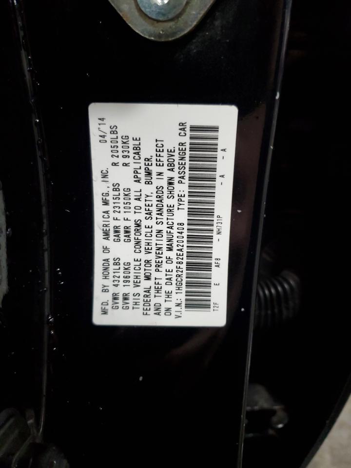 1HGCR2F82EA200408 2014 Honda Accord Exl