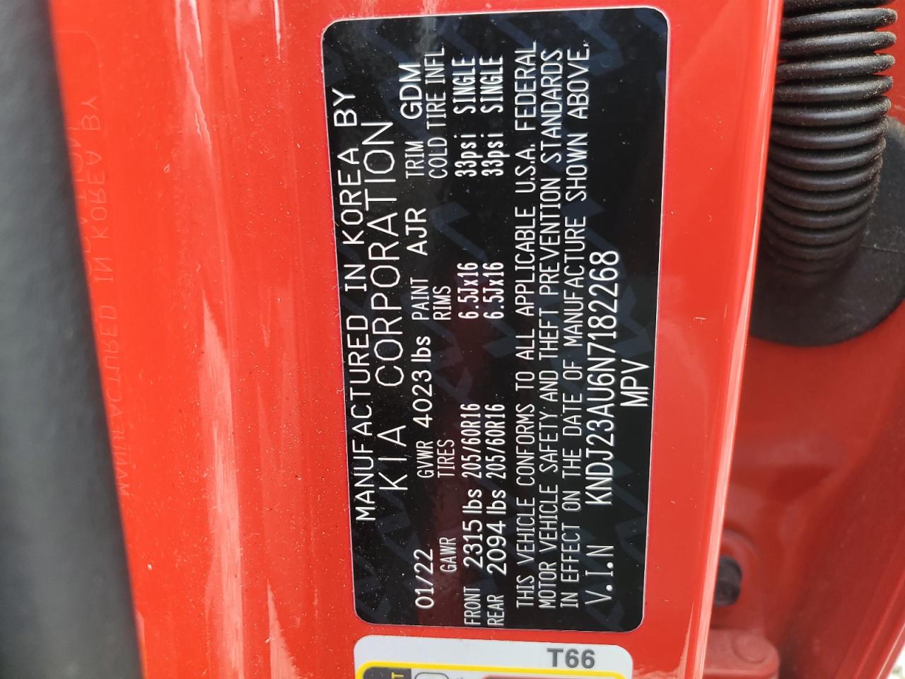 KNDJ23AU6N7182268 2022 Kia Soul Lx