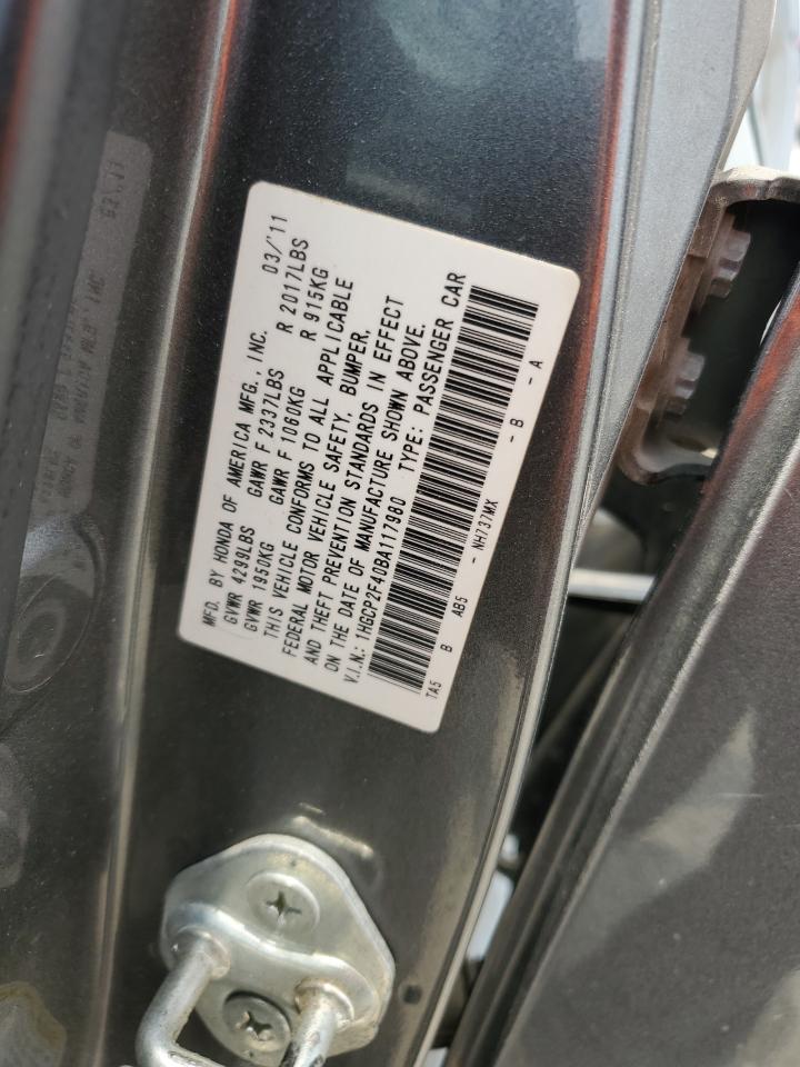 1HGCP2F40BA117980 2011 Honda Accord Lxp